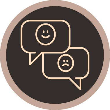 Bir sohbet simgesinin vektör illüstrasyonu