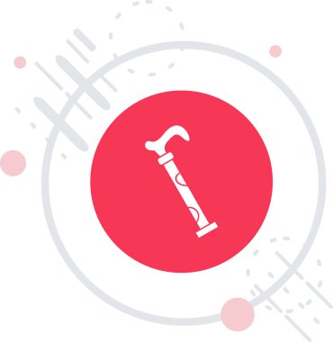 Beyaz arkaplanda zemin simgesi olan çizgi küreği. Bahçıvanlık aleti. Bahçıvanlık, tarım, çiftçilik için bir araç. Renkli taslak konsepti. vektör.