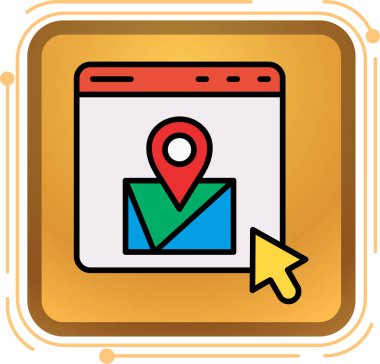 gps konum simgesi vektör çizimi