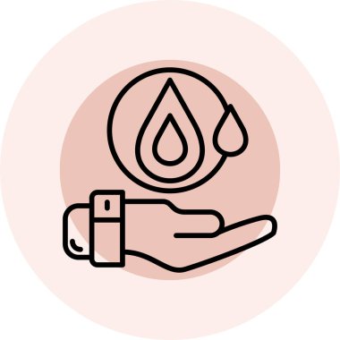 Su damlası simgesinin vektör illüstrasyonu