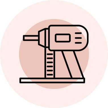 Bir matkap simgesinin vektör illüstrasyonu