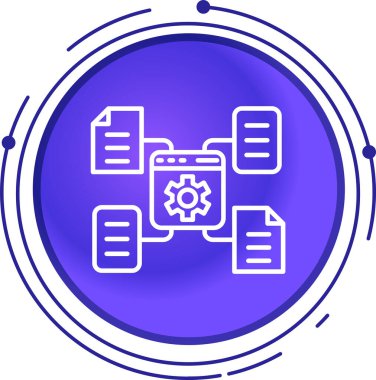 veri merkezi simgesi. web tasarımı için özet teknoloji vektör illüstrasyon sembolü