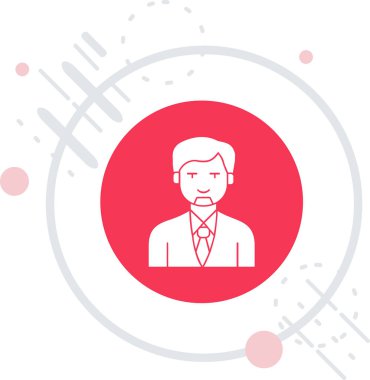 çizgi erkek kullanıcı profili simgesi beyaz arkaplanda izole edildi. kullanıcı profili. profil profili Erkek profili. Erkek kullanıcı profili konsepti. Renkli özet kavramı