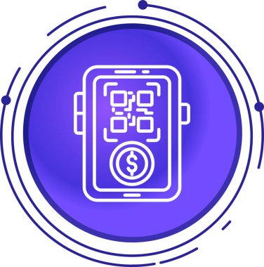 Vektör mobil simgesi, vektör illüstrasyonu