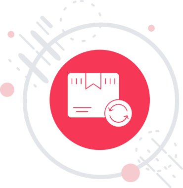 Beyaz çizgi gaz soba ikonu uzun gölge arkaplan izole. Üst tabela. Dört daire ocağı olan hob. Kırmızı daire düğmesi. vektör