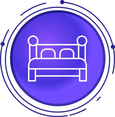 yatak simgesi, basit resimleme