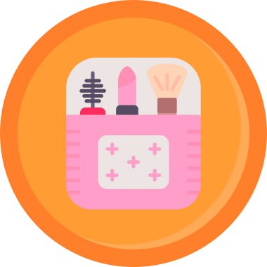 Güzellik makyaj. Web simgesi basit illüstrasyon