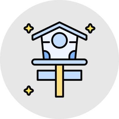 Bir ev simgesinin vektör illüstrasyonu