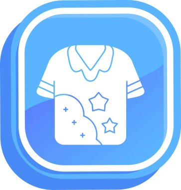 Gömlek Web simgesi, basit vektör illüstrasyonu