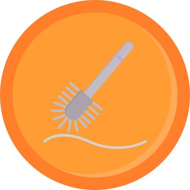 saç fırçası web simgesi, basit vektör illüstrasyonu