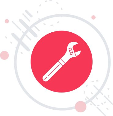 Çizgi Tornavida simgesi beyaz arkaplanda izole edildi. Servis aracı sembolü. Renkli taslak konsepti. Vektör