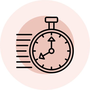 Saat simgesi, modern vektör illüstrasyon tasarımı