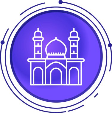 Cami simgesi vektör illüstrasyonu