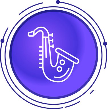 çizgi müzik aleti simgesi beyaz arkaplanda izole edildi. Renkli taslak konsepti. vektör.