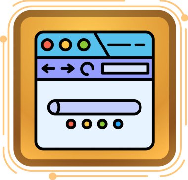 Web arayüz simgesi, vektör illüstrasyon tasarımı