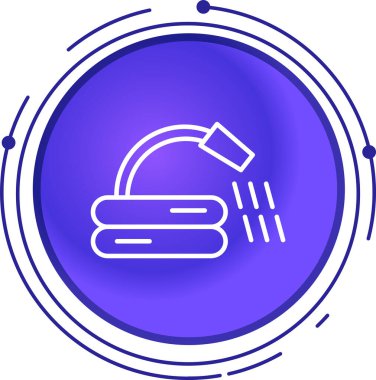 Beyaz arka planda siyah beyaz çizgi fast food dağıtım ikonu izole edildi. Renkli taslak konsepti. vektör.