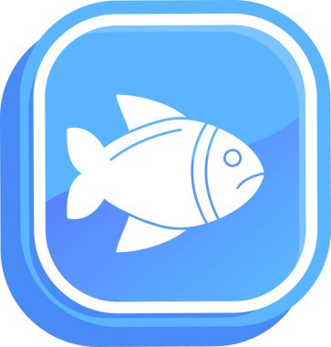 Moda tarzında izole edilmiş balık simgesi