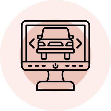 araba sigortası vektör çizgisi simgesi