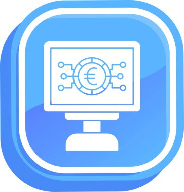 Bilgisayar. Web simgesi basit illüstrasyon