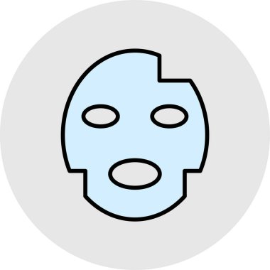 yüz maskesi simgesi, vektör illüstrasyonu