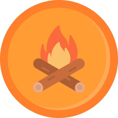 Şenlik ateşi. Web simgesi basit tasarım