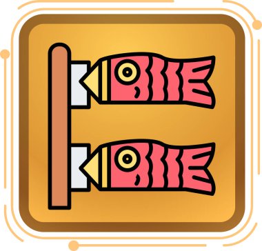 balık vektör simgesi modern illüstrasyon