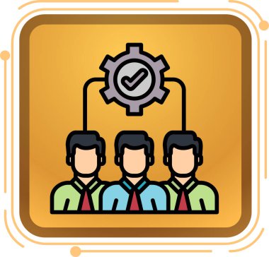 Takım çalışma kutsal kişilerin resmi, vektör çizim