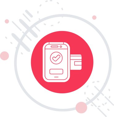 Akıllı telefon simgesi beyaz arkaplanda izole edilmiş akıllı saat. Çalar saat. Renkli taslak konsepti. vektör