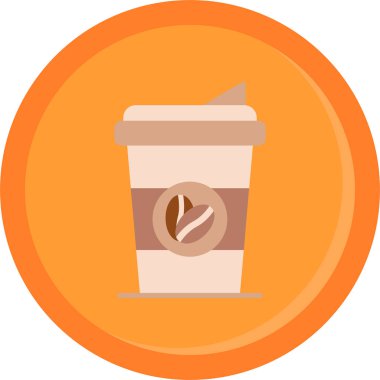 Kahve. Web simgesi basit illüstrasyon