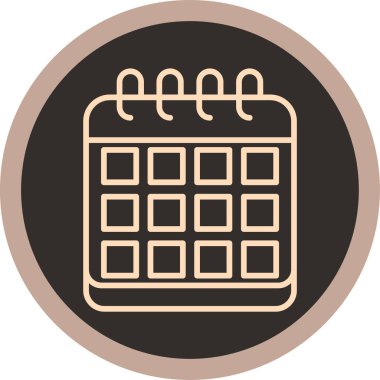 Takvim simgesi vektör illüstrasyonu