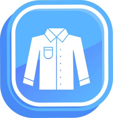 Moda tarzı izole edilmiş arkaplanda gömlek simgesi