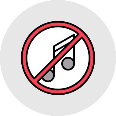 müzik vektörü düz renk simgesi yok