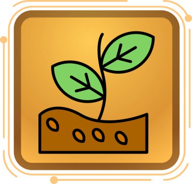 Bir ağaç simgesinin vektör illüstrasyonu