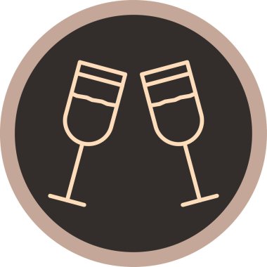 Moda tarzı izole edilmiş arka planda şampanya simgesi