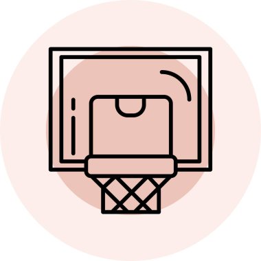 Basketbol. Web simgesi basit illüstrasyon
