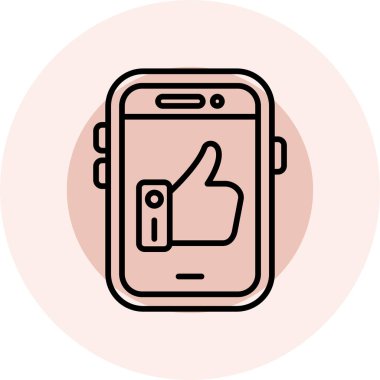 Akıllı telefon simgesiyle el