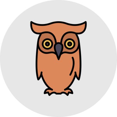 Baykuş simgesi vektör illüstrasyonu