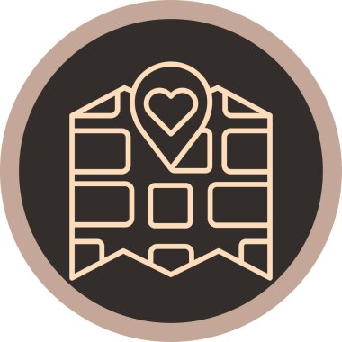 kalp ağı simgesi, basit vektör illüstrasyonu