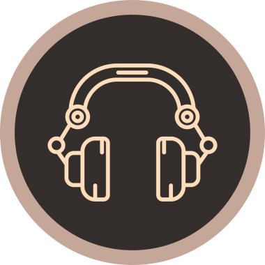 Kulaklık. Web simgesi basit illüstrasyon