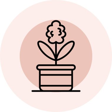 Çiçek. Web simgesi basit illüstrasyon