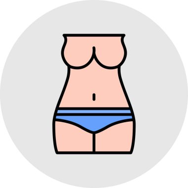 bikini. Web simgesi basit illüstrasyon