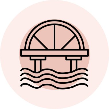 Yuvarlak bir simgenin vektör illüstrasyonu