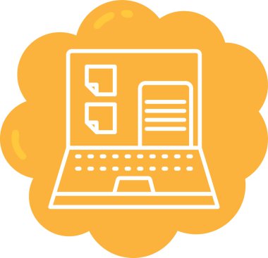 Bulut hesaplama simgesinin vektör illüstrasyonu