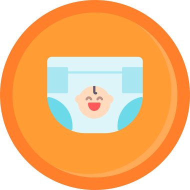 Bebek bezi simgesi, vektör illüstrasyonu basit tasarım