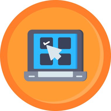 dizüstü bilgisayar web simgesi, basit vektör illüstrasyonu