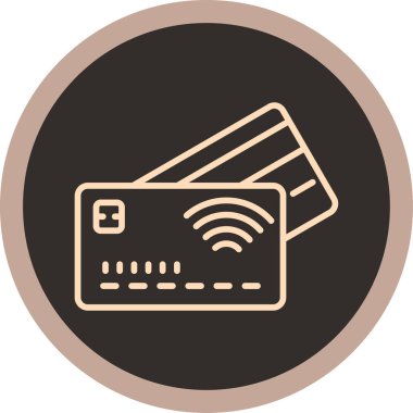 Kredi Kartı. Web simgesi basit illüstrasyon