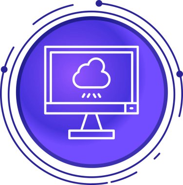Bilgisayar. Web simgesi basit illüstrasyon