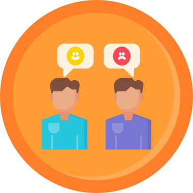 Vektör çizimi. İnsanlı simge.