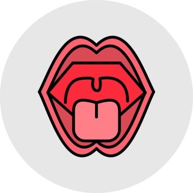 Moda biçimi izole edilmiş arkaplanda vektör dudak simgesi.