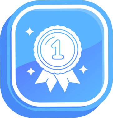 Madalya. Web simgesi basit illüstrasyon